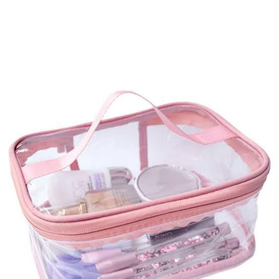 Transparent Cosmetic Bag – Waterproof Travel Makeup Pouch Organizer for Women & Girls