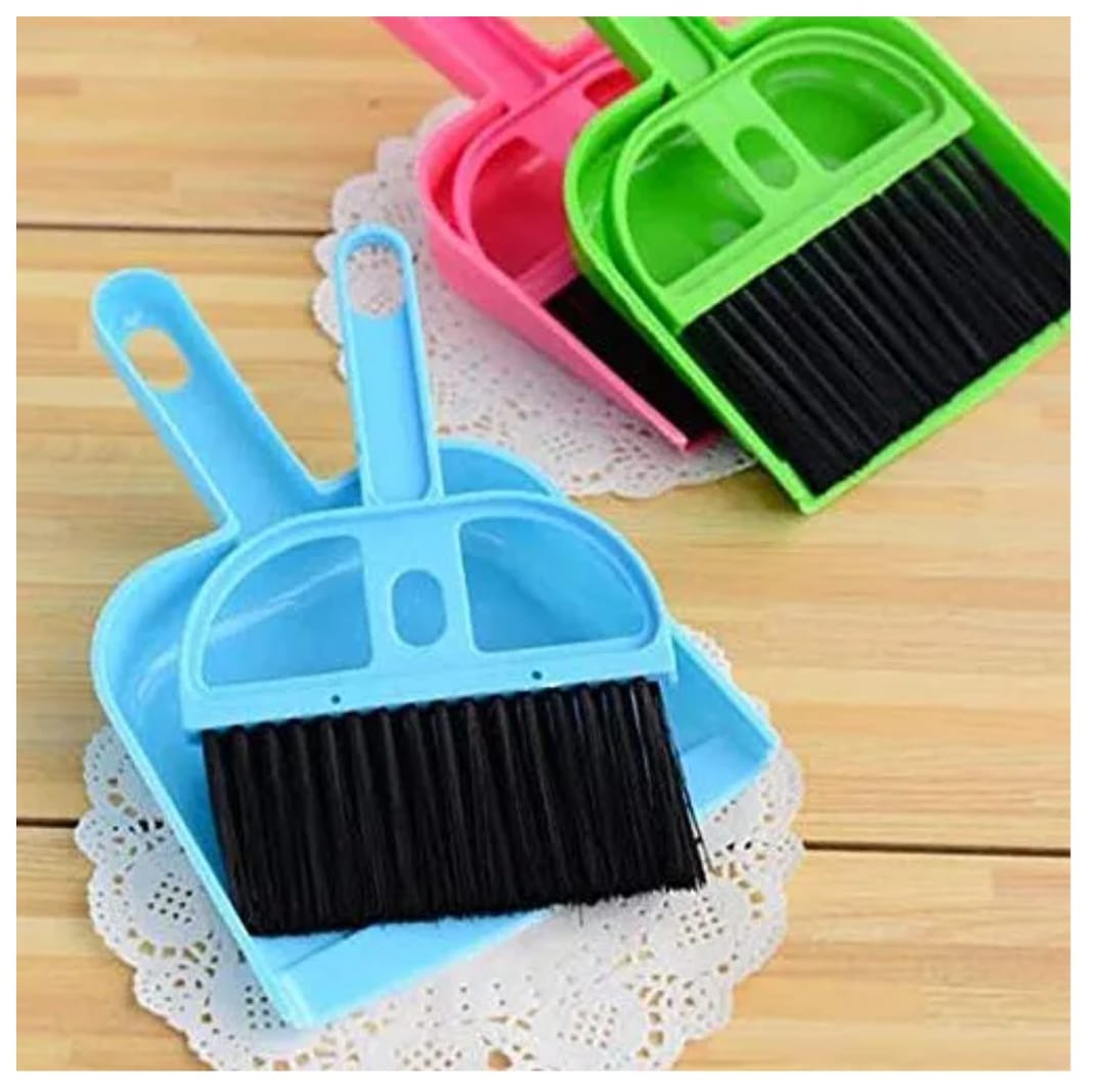 Multipurpose Mini Supri Brush & Dustpan Set – Small Cleaning Brush for Kitchen, Table, Office & Home