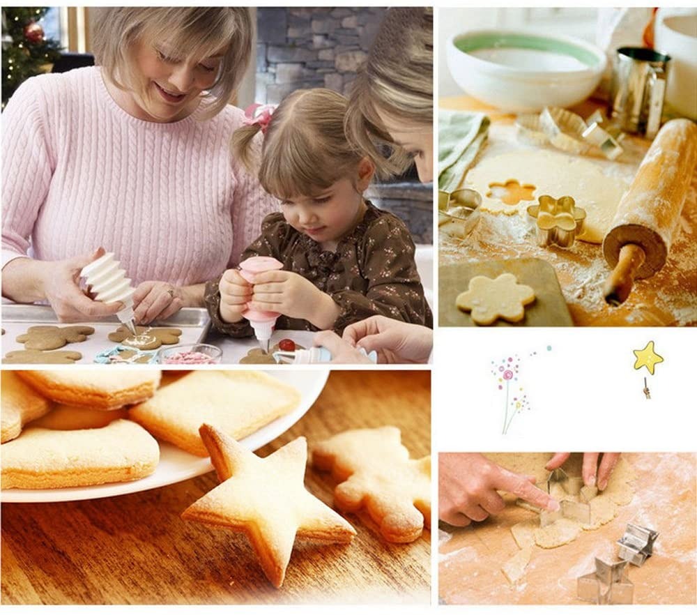 12-Piece Stainless Steel Cookie Cutter Set – Multiple Shapes for Baking