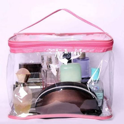 Transparent Cosmetic Bag – Waterproof Travel Makeup Pouch Organizer for Women & Girls