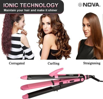 Nova 2-in-1 Hair Straightener & Curler – Professional Hair Styling Tool for Smooth & Shiny Hair