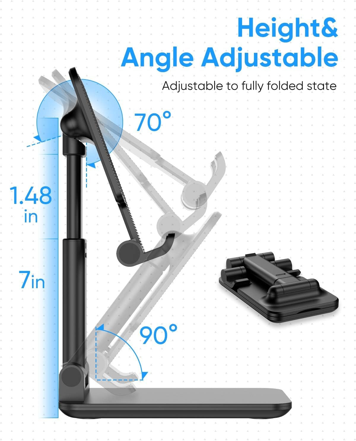 Desktop Mobile Holder – Adjustable Phone Stand for Desk, Table & Office Use