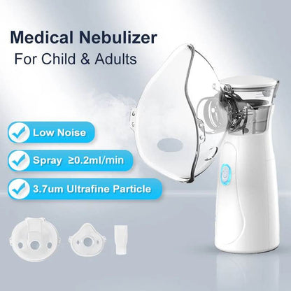 Rechargeable Mesh Nebulizer – Portable Ultrasonic Nebulizer for Adults & Children
