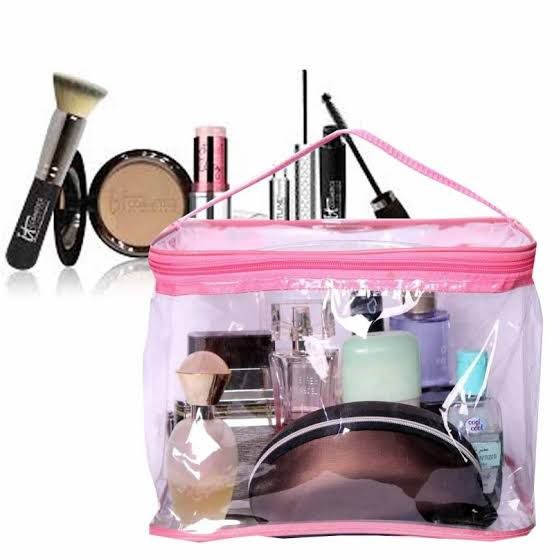 Transparent Cosmetic Bag – Waterproof Travel Makeup Pouch Organizer for Women & Girls