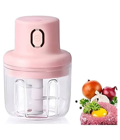 250ml USB Rechargeable Portable Electric Mini Chopper – Compact Food Processor for Garlic, Onion, Vegetables