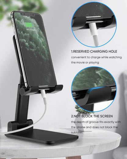 Desktop Mobile Holder – Adjustable Phone Stand for Desk, Table & Office Use