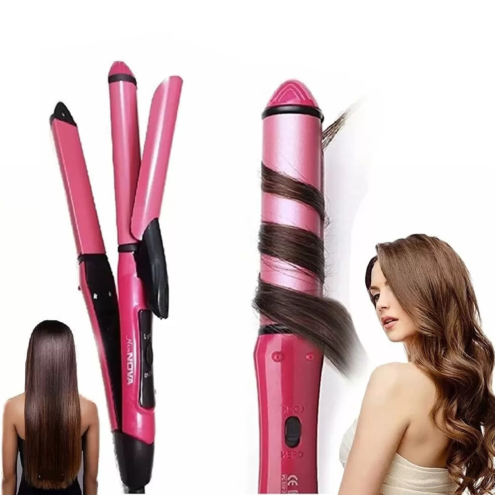 Nova 2-in-1 Hair Straightener & Curler – Professional Hair Styling Tool for Smooth & Shiny Hair
