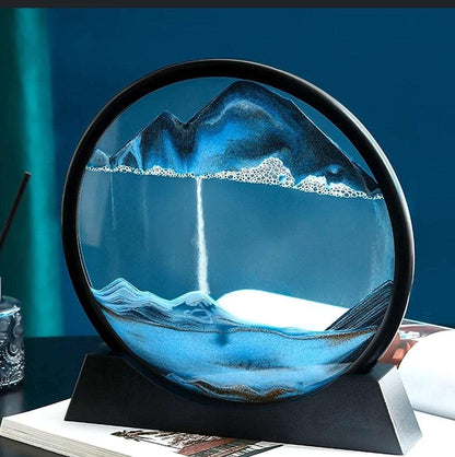 3D Moving Sand Art Lamp – Flowing Sand Painting Hourglass Sandscape Timer for Home & Office Décor