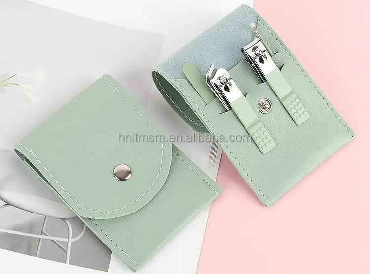 4pcs Manicure & Pedicure Set – Stainless Steel Nail Clippers Kit with Travel Case