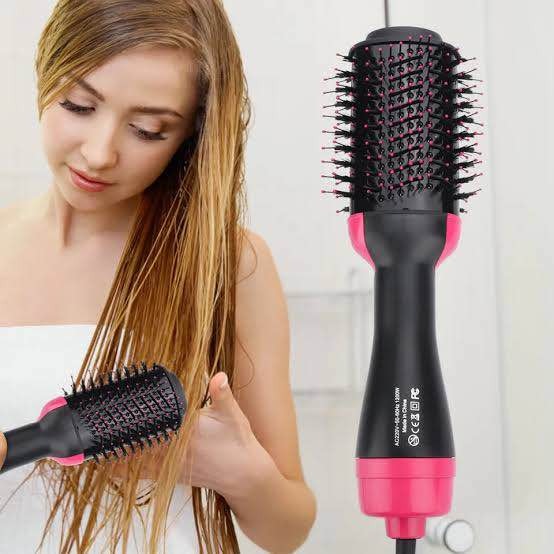 One Step Multifunction Hair Straightener Brush – Straighten, Curl & Style
