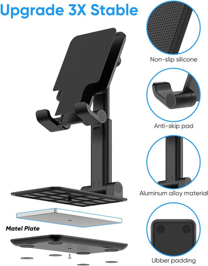 Desktop Mobile Holder – Adjustable Phone Stand for Desk, Table & Office Use