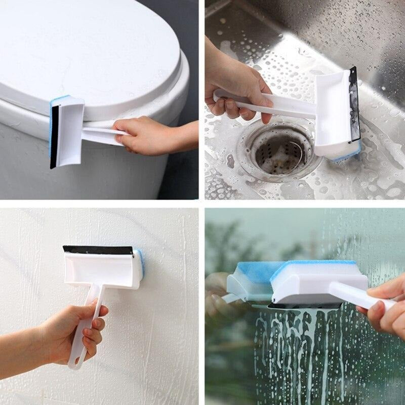 Double-Sided Fomic Wiper 2-in-1 – Multipurpose Floor & Glass Cleaning Wiper with Handle