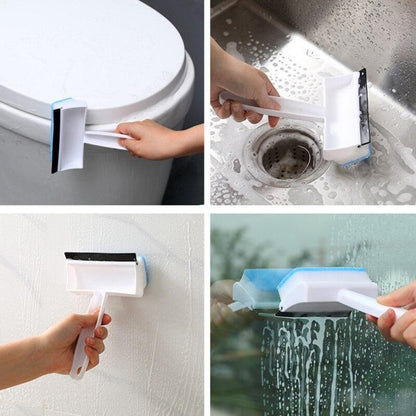 Double-Sided Fomic Wiper 2-in-1 – Multipurpose Floor & Glass Cleaning Wiper with Handle