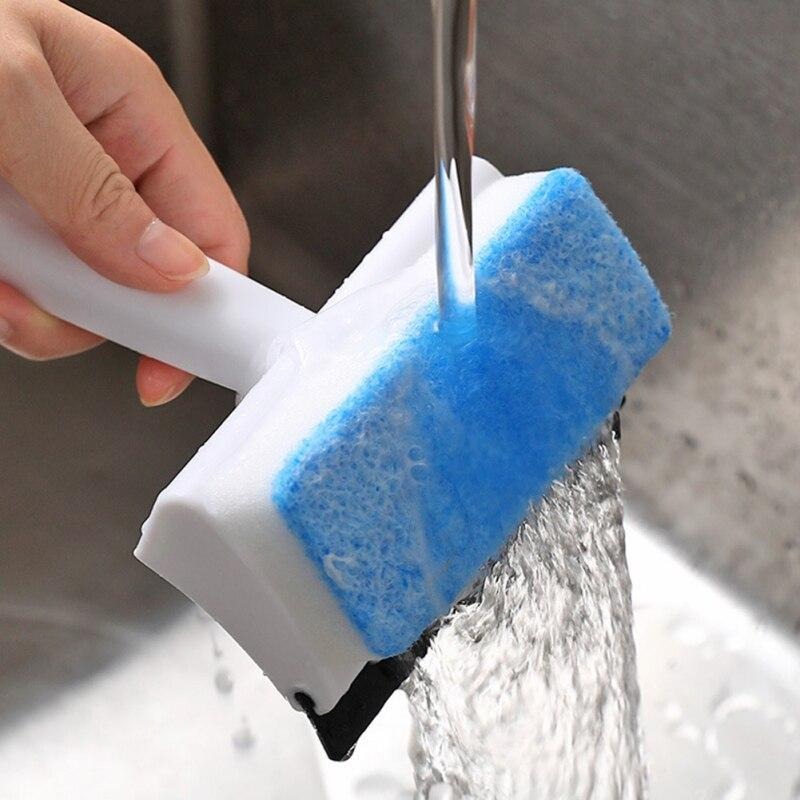 Double-Sided Fomic Wiper 2-in-1 – Multipurpose Floor & Glass Cleaning Wiper with Handle