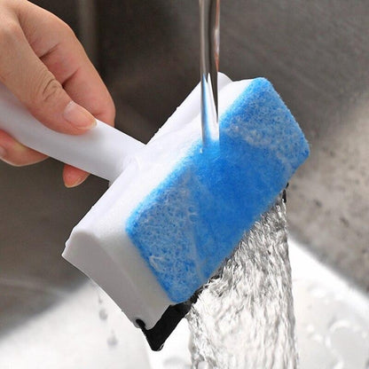 Double-Sided Fomic Wiper 2-in-1 – Multipurpose Floor & Glass Cleaning Wiper with Handle