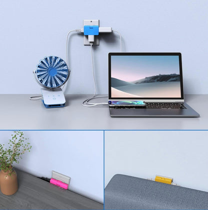 3 in 1 Plug Socket – Multi Plug Extension Adapter with Universal Outlets for Home & Office