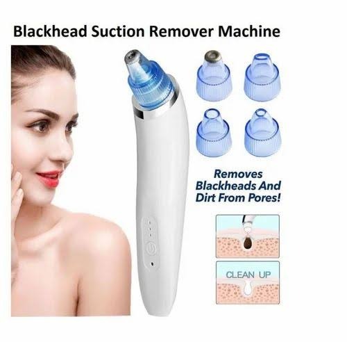 Derma Suction 4-in-1 Blackhead Remover – Pore Cleaner Vacuum with 4 Suction Heads - Free Delivery