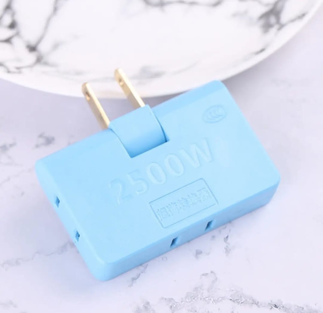 3 in 1 Plug Socket – Multi Plug Extension Adapter with Universal Outlets for Home & Office