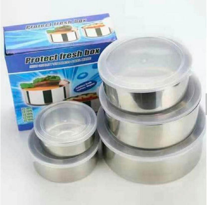 5pcs Stainless Steel Bowl Set – Multi-Purpose Mixing, Serving & Storage Bowls for Kitchen Use