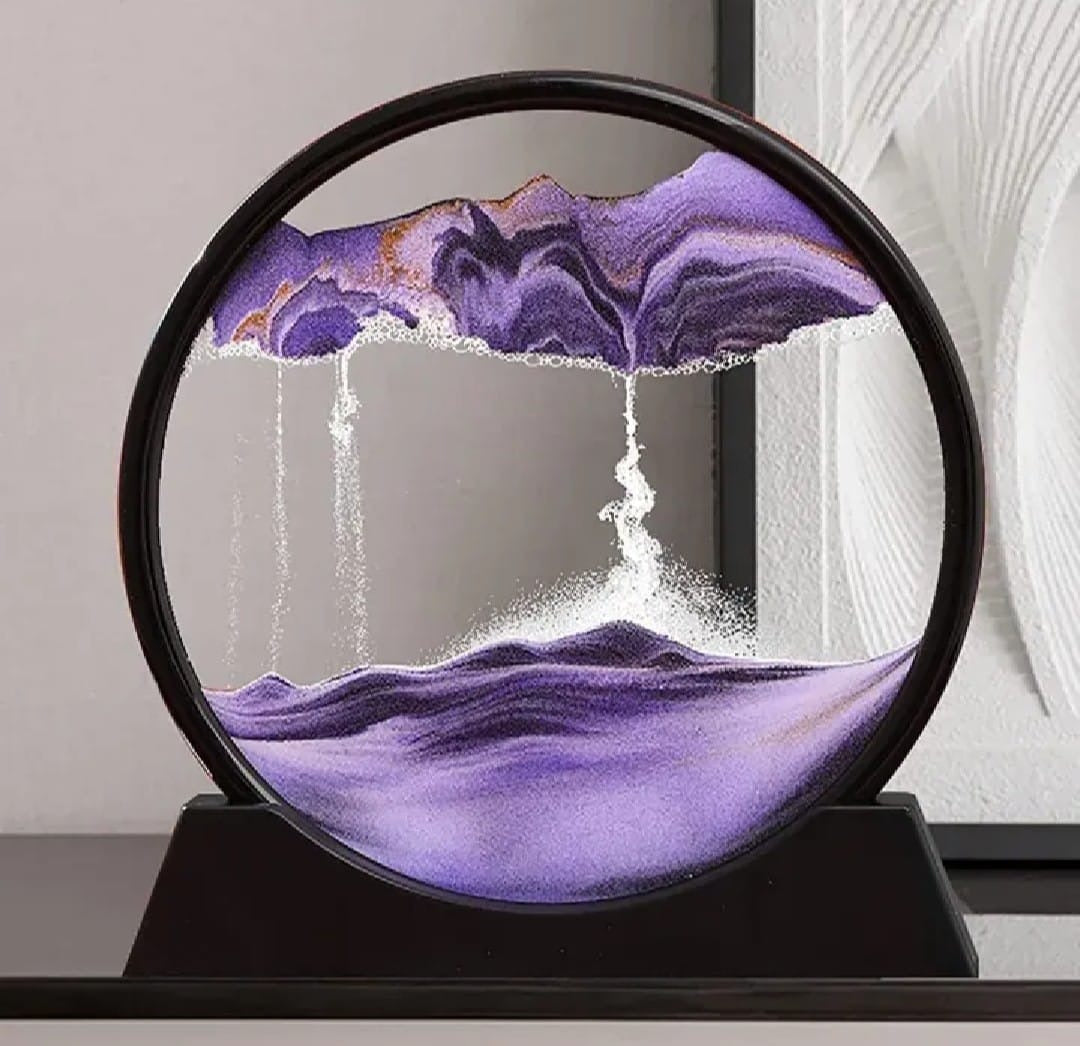 3D Moving Sand Art Lamp – Flowing Sand Painting Hourglass Sandscape Timer for Home & Office Décor