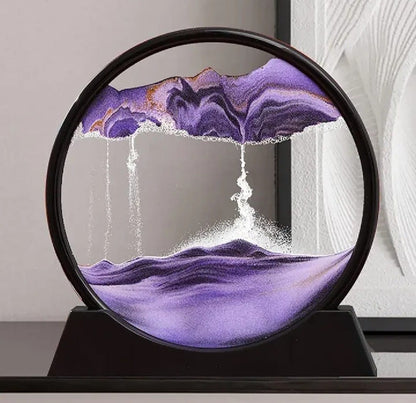 3D Moving Sand Art Lamp – Flowing Sand Painting Hourglass Sandscape Timer for Home & Office Décor
