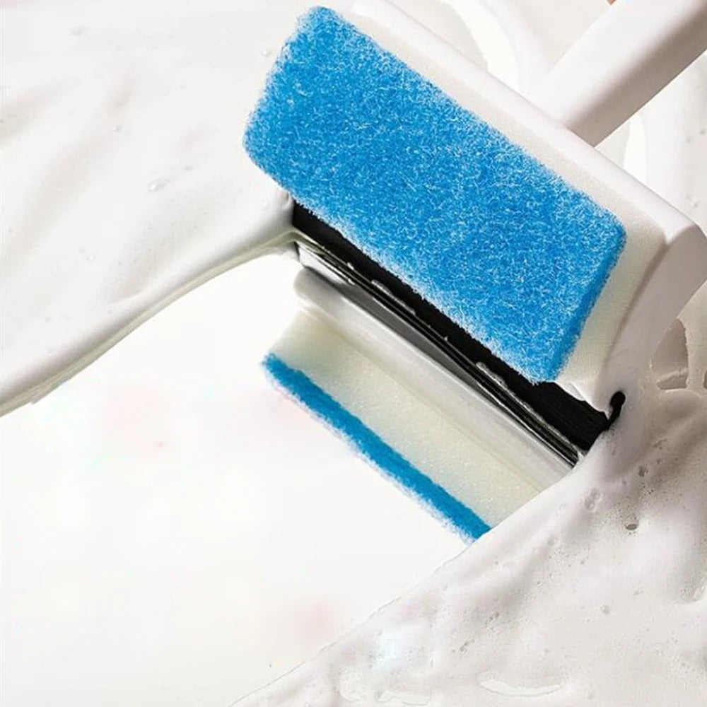 Double-Sided Fomic Wiper 2-in-1 – Multipurpose Floor & Glass Cleaning Wiper with Handle