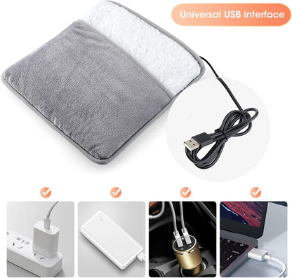 Electric USB Heated Foot Warmer – Soft Pad for Pain Relief & Comfort