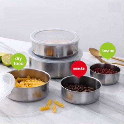 5pcs Stainless Steel Bowl Set – Multi-Purpose Mixing, Serving & Storage Bowls for Kitchen Use