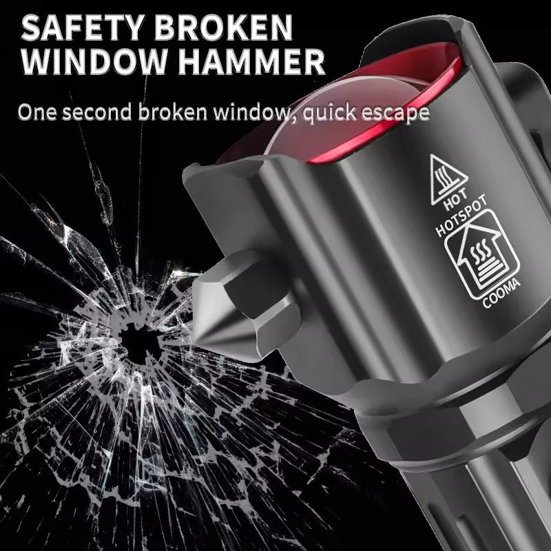 8-in-1 Emergency LED Flashlight – 12000mAh Power Bank, Metal Body Torch with 1KM Range & Safety Tools