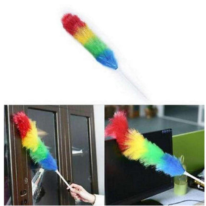 Rainbow Feather Duster – Microfiber Brush for Cleaning Dust & Dirt