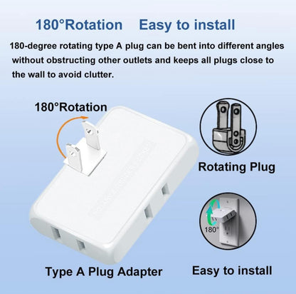 3 in 1 Plug Socket – Multi Plug Extension Adapter with Universal Outlets for Home & Office