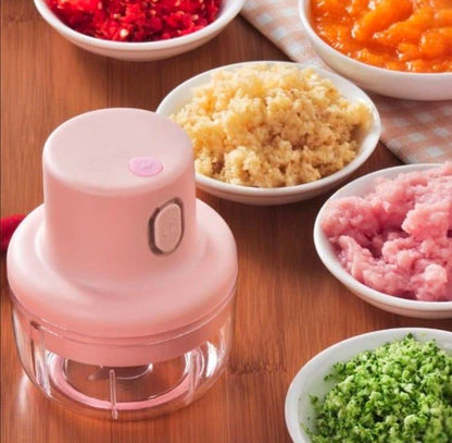 250ml USB Rechargeable Portable Electric Mini Chopper – Compact Food Processor for Garlic, Onion, Vegetables