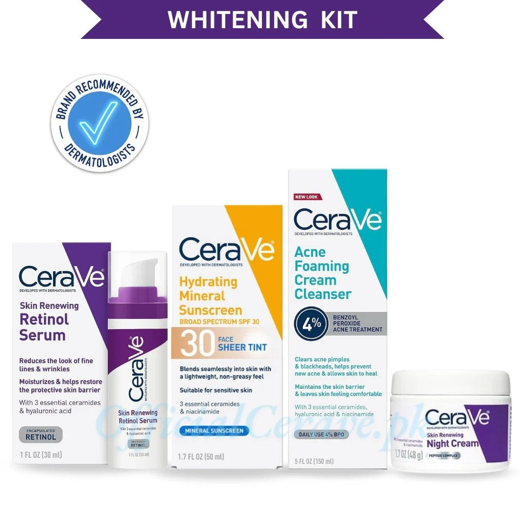 CeraVe 4-in-1 Skincare Bundle – Complete Daily Face Care Set for Hydration & Skin Barrier Repair - Free Delivery