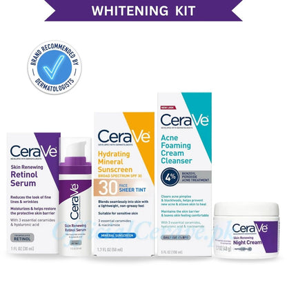 CeraVe 4-in-1 Skincare Bundle – Complete Daily Face Care Set for Hydration & Skin Barrier Repair - Free Delivery