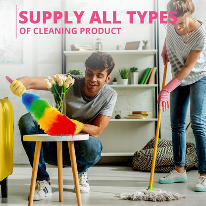 Rainbow Feather Duster – Microfiber Brush for Cleaning Dust & Dirt