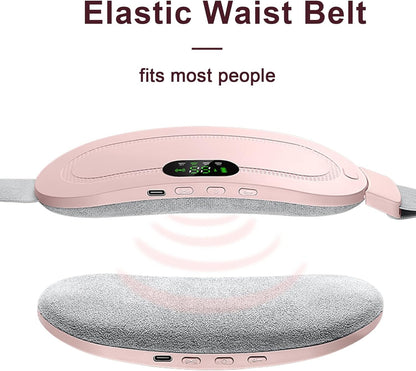 Period Cramp Relief Belt for Women – Adjustable Heating Pad with Vibration for Menstrual Pain & Backache