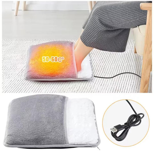 Electric USB Heated Foot Warmer – Soft Pad for Pain Relief & Comfort