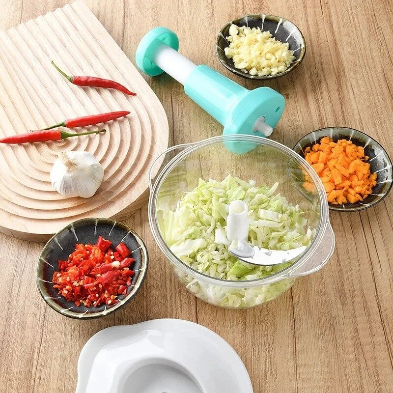 Manual Hand Operated Food Chopper – Quick & Easy Vegetable Cutter