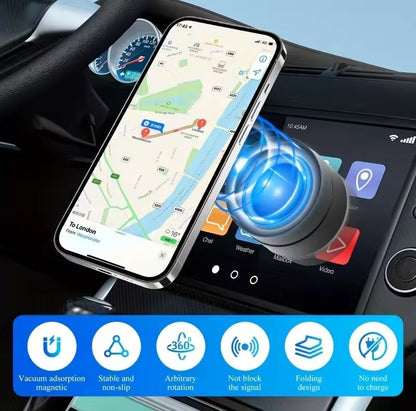 Pocket Magnetic Suction Base Round Mobile Holder – Mini Strong Magnetic Phone Stand with Suction Cup for Desk, Car & Travel