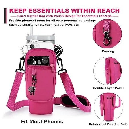 Stanley 40oz Tumbler Carrier Bag with Adjustable Shoulder Strap