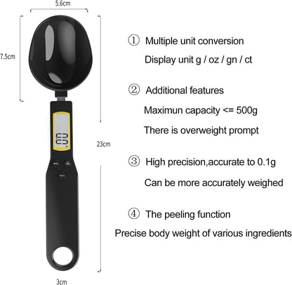 Digital Measuring Spoon | LCD Display Kitchen Scale Spoon | Accurate Weight Measurement for Cooking & Baking