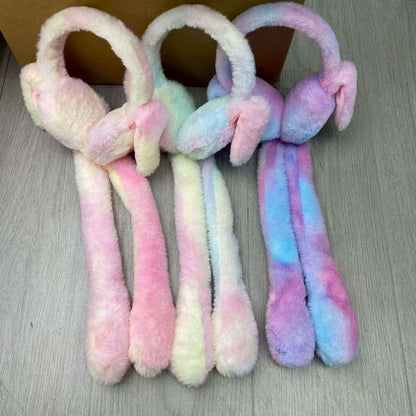 Cute Soft Winter Ear Warmers with Jumping Bunny Ears – Ultra Plush Warm Earmuffs for Kids, Girls & Teens - Random Color