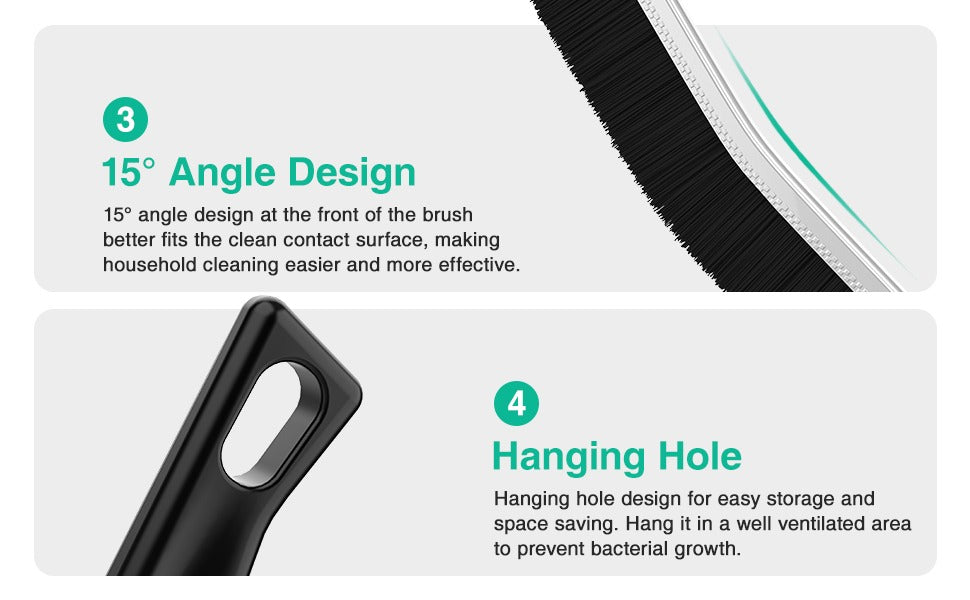 Powerful Gap Cleaning Brush – Pack of 2 Multi-Purpose Groove & Corner Cleaner for Kitchen & Bathroom