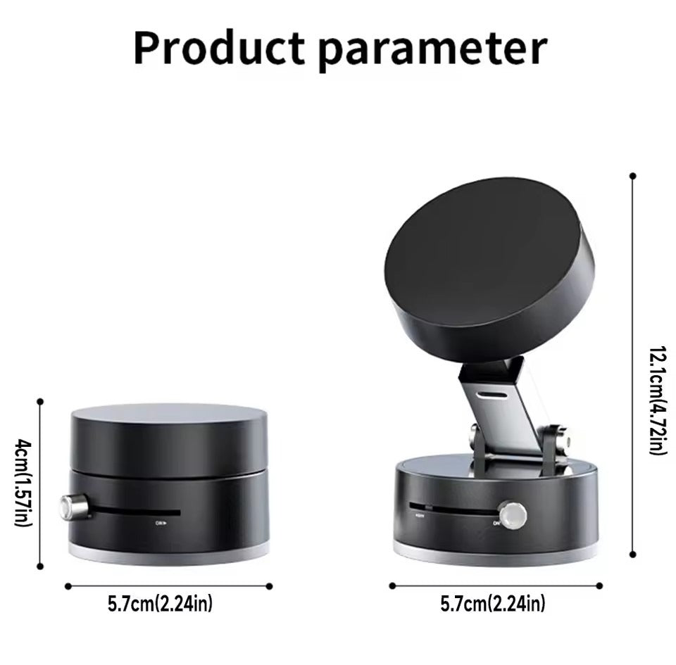 Pocket Magnetic Suction Base Round Mobile Holder – Mini Strong Magnetic Phone Stand with Suction Cup for Desk, Car & Travel