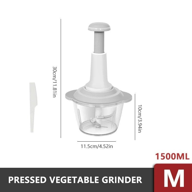 Manual Hand Operated Food Chopper – Quick & Easy Vegetable Cutter