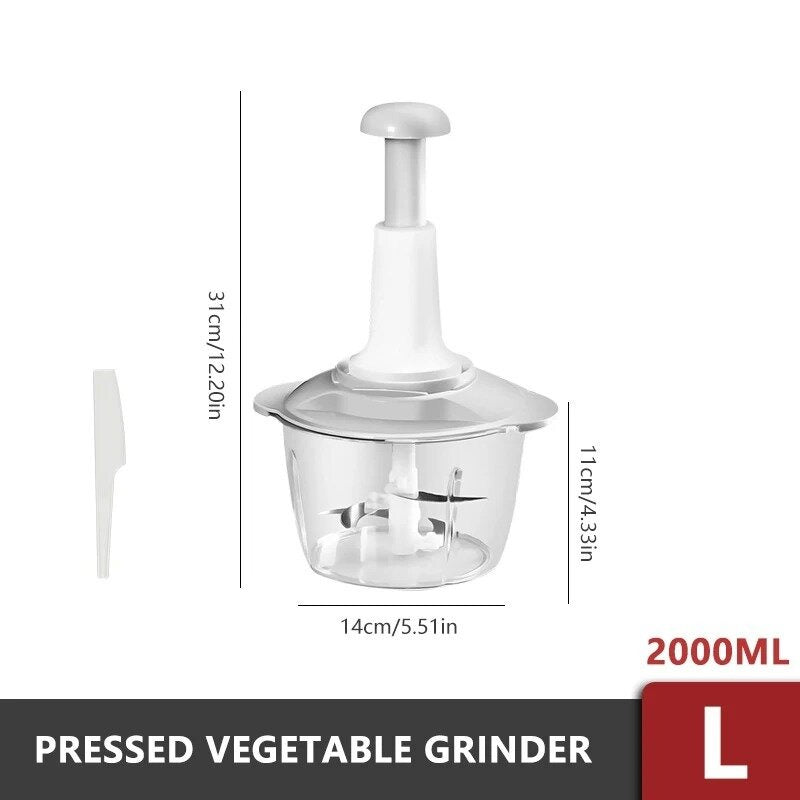 Manual Hand Operated Food Chopper – Quick & Easy Vegetable Cutter