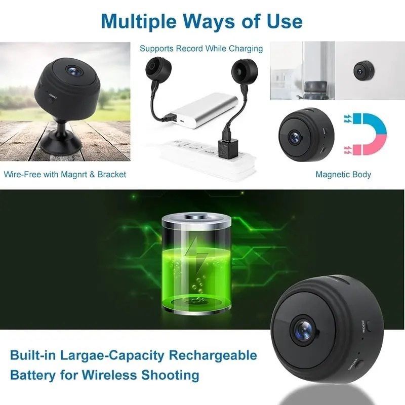 A9 Mini WiFi Camera | 1080P HD Wireless Security Camera | Night Vision | Motion Detection