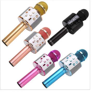 Wireless Microphone & Speaker – Portable Bluetooth Karaoke Mic with Built-in Speaker for Singing & Parties