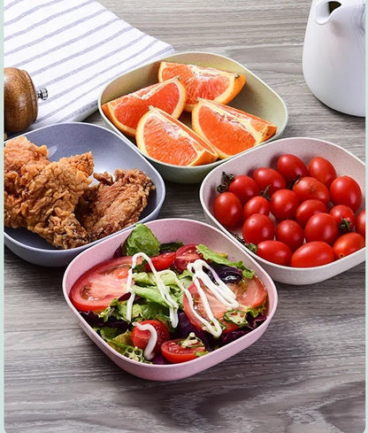 10 Pieces Spit Bone Dish Set with Stand – Multi-Function Food Grade Plastic Plates | Round & Square Dining Table Garbage Plates